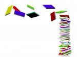 Multicolored Stacked Books Stock Photo