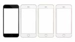 Mock Up Iphone 6 Color Collection Set Isolated On White Stock Photo