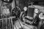 Vintage Triumph Super Seven 1932 In The Motor Museum At Bourton- Stock Photo