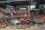 Wheels Of Classic Steam Locomotive Stock Photo