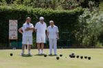 Lawn Bowls Match At Colemans Hatch Stock Photo