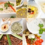 Arab Middle Eastern Food Collage Stock Photo