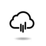 Raining Cloud Icon  Illustration Eps10 On White Background Stock Photo