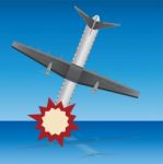 Passenger Air Plane Crash  Illustration Stock Photo