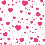 Valentine's Day And Pink Heart Isolated On White Background.  Valentine's Day Background Stock Photo