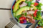 Chicken Avocado Salad Stock Photo