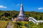 Landmark Pagoda In Doi Inthanon National Park At Chiang Mai, Thailand Stock Photo