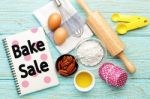 Bake Sale Background Stock Photo