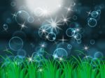 Glow Bubbles Represents Light Burst And Dazzling Stock Photo