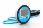 Digital Blood Pressure Meter Stock Photo