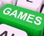 Games Key Shows Online Gaming Or Gambling Stock Photo