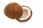 Coconut Halves Stock Photo