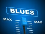 Blues Music Represents Sound Track And Amplifier Stock Photo