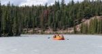 Whitewater Rafting On The Athabasca River Stock Photo