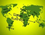 Global Business Indicates Globe Planet And Corporation Stock Photo