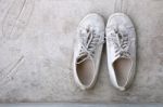 Rustic White Sneaker Stock Photo