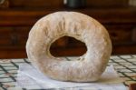 Round Loaf Of Traditional Bread Stock Photo