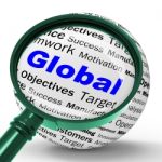 Global Magnifier Definition Means International Communications O Stock Photo