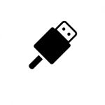 Usb Connector Symbol Icon  Illustration On White Bac Stock Photo