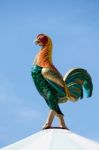 Cockerel Mannequin At A Funfair In Cardiff Stock Photo