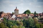 View Over The City Of Rothenburg Stock Photo