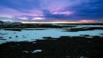 Dawn Breaking Near Jokulsarlon Stock Photo