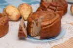 Famous Portuguese Folar Cake Stock Photo