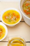 Syrian Barley Broth Soup Aleppo Style Stock Photo