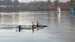 Kayaking On Lake Como At Lecco Italy Stock Photo