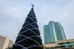 Front Of Central World With Festival And Christmas Decoration Stock Photo