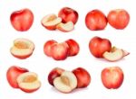 Nectarine Fruit Isolated On The White Stock Photo