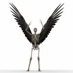 Skeleton With Wings Stock Photo