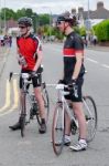 Cyclists Participating In The Velethon Cycling Event In Cardiff Stock Photo