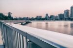 Newfarm Riverwalk In Brisbane Stock Photo