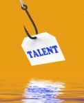 Talent On Hook Displays Special Skills And Abilities Stock Photo