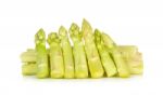 White Asparagus Isolated Stock Photo