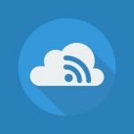 Cloud Computing Flat Icon. Wireless Network Stock Photo