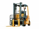 Forklift Truck Isolated Stock Photo