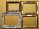 Ornate Gold Picture Frames Stock Photo