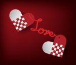 Valentines Day. Abstract Paper Hearts Stock Photo