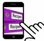 Recipes Folders Displays Meals And Cooking Instructions Stock Photo