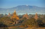 Sunrise Over Temples Of Bagan In Myanmar Stock Photo