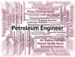 Petroleum Engineer Shows Crude Oil And Employment Stock Photo