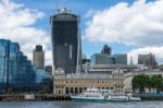 View Of The Walkie Talkie Building From The River Thames Stock Photo