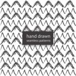 Hand Drawn Marker And Ink Seamless Patterns Stock Photo