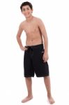 Handsome Teenager With Trousers Only Stock Photo