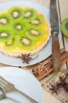 Kiwi  Pie Tart And Spices Stock Photo