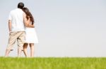 Young Couple Hug Stock Photo