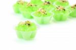 Single Of Group Pandanus Flavored Sweet Translucent Gelatinous Rice Stock Photo