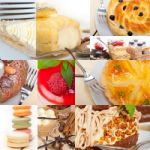 Fresh Dessert Cake Collage Stock Photo